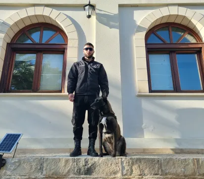 Detection dog in Cyprus